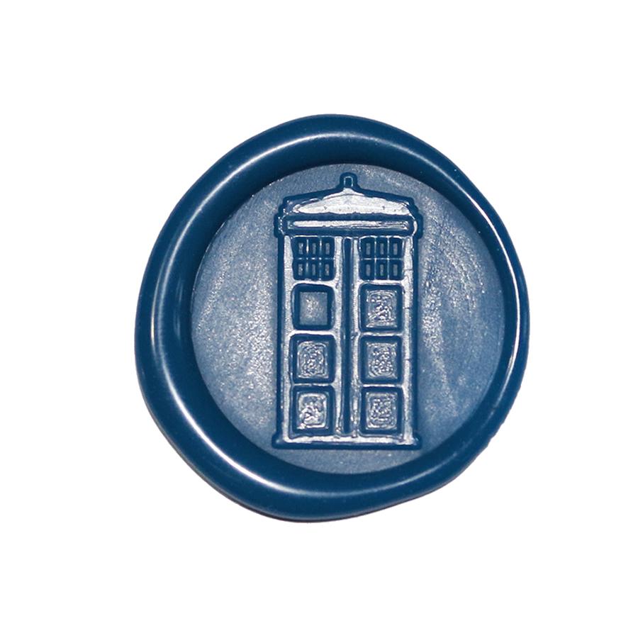 buy blue police box tardis dr who wax seal