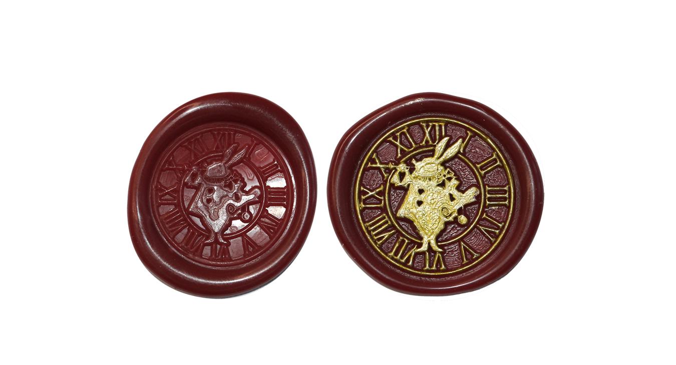 Alice Clock Face Rabbit Peel & Stick Wax Seals