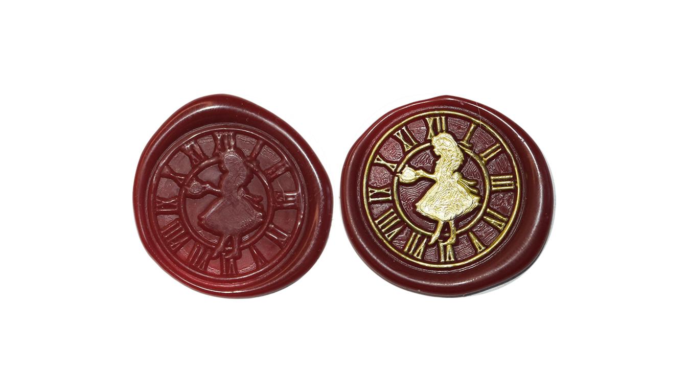 Alice Clock Face Peel & Stick Wax Seals