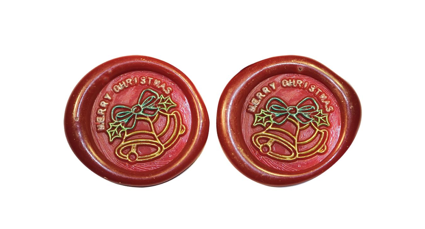 Christmas bells wax seal stickers